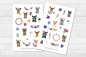 Preview: Animals and Flowers Sticker Set